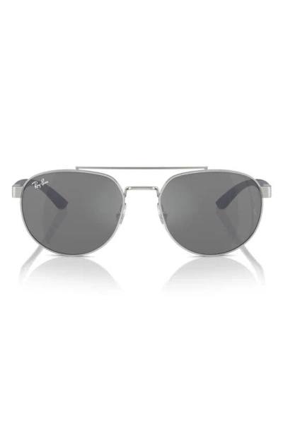 Ray Ban 56mm Round Metal Sunglasses In Metallic