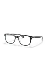 Ray Ban Ray-ban 56mm Square Optical Glasses In Black