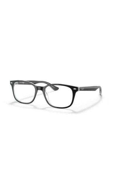 Ray Ban Ray-ban 56mm Square Optical Glasses In Black