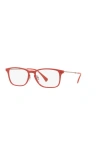 Ray Ban Ray-ban 56mm Square Optical Glasses In Red