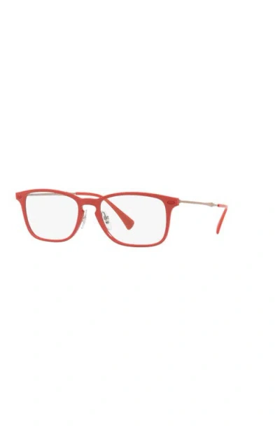 Ray Ban Ray-ban 56mm Square Optical Glasses In Red