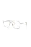 Ray Ban Ray-ban 56mm Square Optical Glasses In Silver