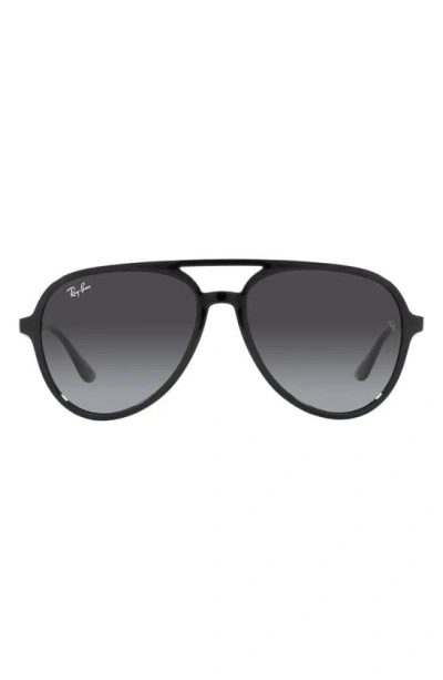 Ray Ban 57mm Gradient Aviator Sunglasses In Black / Grey Gradient
