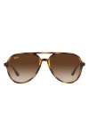 Ray Ban Ray-ban 57mm Gradient Aviator Sunglasses In Brown