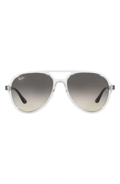 Ray Ban Ray-ban 57mm Gradient Aviator Sunglasses In Metallic