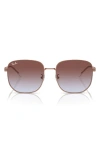 Ray Ban Ray-ban 57mm Gradient Irregular Sunglasses In Brown