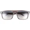 Ray Ban Ray-ban 57mm Gradient Square Sunglasses In Gold