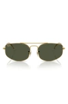 Ray Ban Ray-ban 57mm Irregular Oval Sunglasses In Yellow Gold