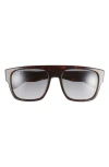 Ray Ban 57mm Polarized Square Sunglasses In Havana
