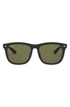 Ray Ban Ray-ban 57mm Polarized Square Sunglasses In Black