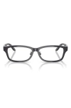 Ray Ban Ray-ban 57mm Rectangular Optical Glasses In Dark Grey