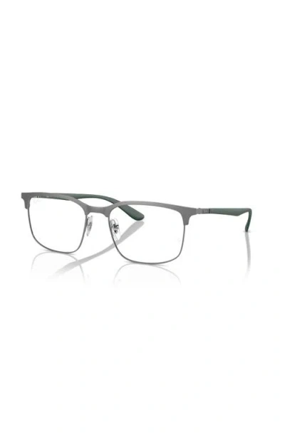 Ray Ban Ray-ban 57mm Square Optical Glasses In Gray