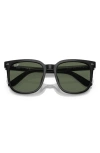 Ray Ban 57mm Square Sunglasses In Black Blue