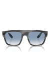 Ray Ban 57mm Square Sunglasses In Brown Stripe Grey