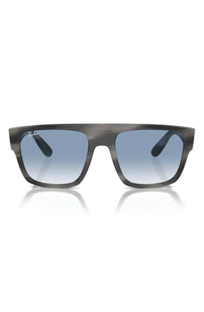 Ray Ban 57mm Square Sunglasses In Brown Stripe Grey