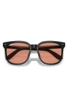 Ray Ban 57mm Square Sunglasses In Orange