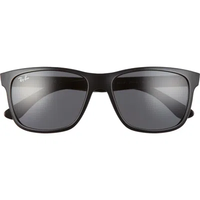 Ray Ban Ray-ban 57mm Square Sunglasses In Shiny Black/dark Grey