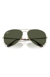 Ray Ban 58mm Aviator Sunglasses In Gold Flash