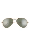 Ray Ban Ray-ban 58mm Aviator Sunglasses In Gold/mirror