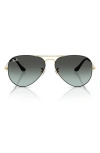 Ray Ban Ray-ban 58mm Gradient Aviator Sunglasses In Black Blue