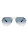 Ray Ban Gradient Metal Aviator Sunglasses, Blue Pattern In Silver/blue Gradient