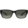 Ray Ban Ray-ban 58mm Gradient Polarized Rectangular Sunglasses In Black