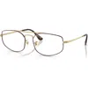 Ray Ban Ray-ban 58mm Irregular Optical Glasses In Gold