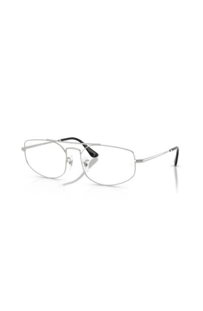 Ray Ban Ray-ban 58mm Irregular Optical Glasses In Gray