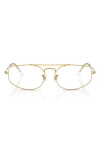 Ray Ban Ray-ban 58mm Irregular Optical Glasses In Yellow