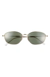 Ray Ban Ray-ban 58mm Irregular Oval Sunglasses In Gold Flash