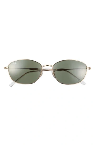 Ray Ban Ray-ban 58mm Irregular Oval Sunglasses In Gold Flash