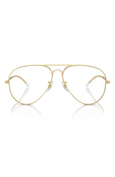 Ray Ban Ray-ban 58mm Old Pilot Polarized Aviator Sunglasses In Gold