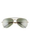 Ray Ban Ray-ban New Aviator 62mm Oversize Pilot Sunglasses In Gold