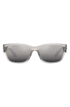 Ray Ban Ray-ban 58mm Polarized Rectangular Sunglasses In Transparent Grey