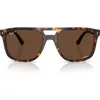 Ray Ban Ray-ban 58mm Polarized Square Sunglasses In Havana