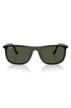 Ray Ban Ray-ban 58mm Rectangular Sunglasses In Black