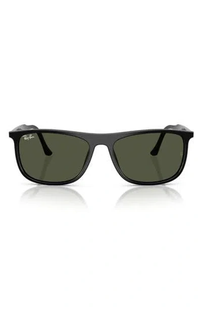 Ray Ban Ray-ban 58mm Rectangular Sunglasses In Black