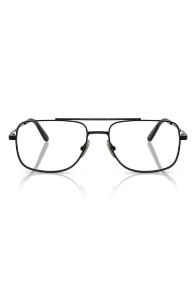 Ray Ban Ray-ban 58mm Square Optical Glasses In Black