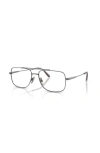Ray Ban Ray-ban 58mm Square Optical Glasses In Brown