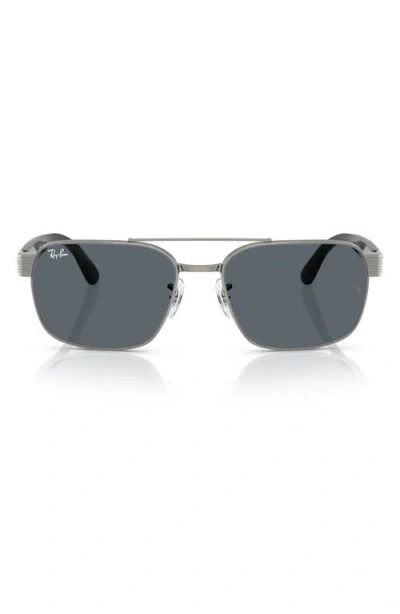Ray Ban Ray-ban 58mm Square Sunglasses In Blue