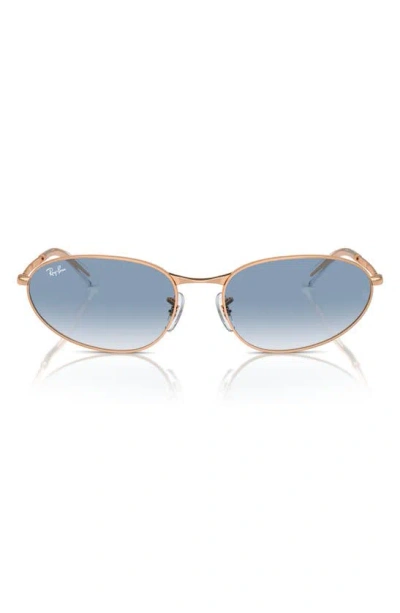 Ray Ban 59mm Gradient Irregular Sunglasses In Rose Gold