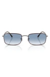 Ray Ban Rb3746 Sunglasses Gunmetal Frame Blue Lenses 59-20 In Blue Gradient