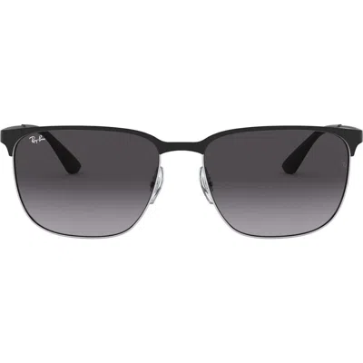 Ray Ban Ray-ban 59mm Gradient Square Sunglasses In Silver/black/grey Gradient
