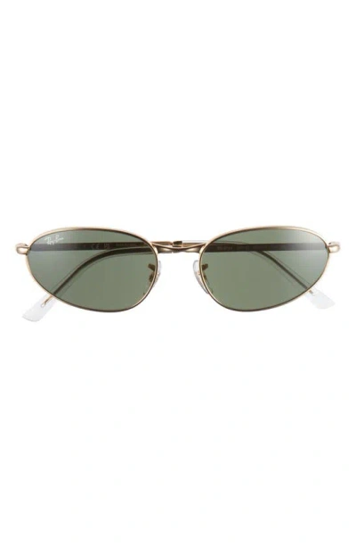 Ray Ban 59mm Irregular Oval Sunglasses In Gold Flash