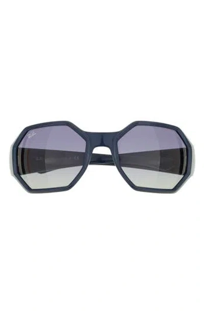 Ray Ban Ray-ban 59mm Octagon Sunglasses In Blue