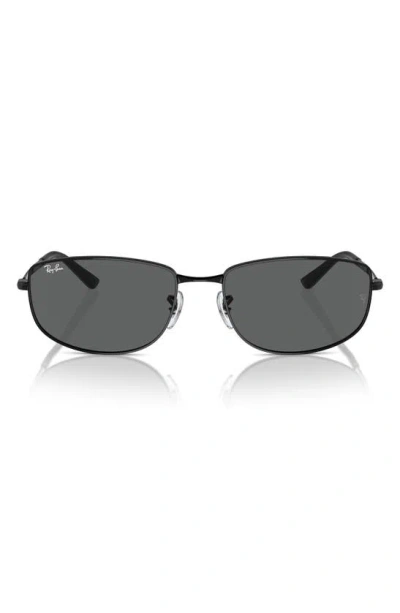 Ray Ban 59mm Oval Sunglasses In Black