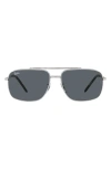 Ray Ban Tinted-lenses Double-bridge Sunglasses In Silver