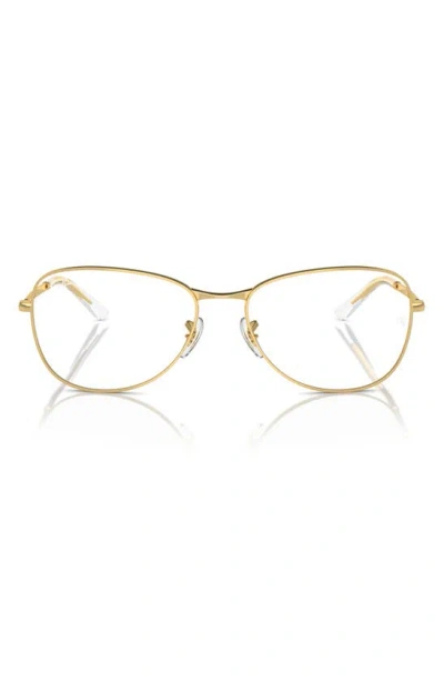 Ray Ban 59mm Pilot Optical Glasses In Gold Flash