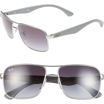 Ray Ban Ray-ban 59mm Pilot Sunglasses In Silver/ Grey Gradient