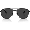Ray Ban Ray-ban 59mm Polarized Square Sunglasses In Black